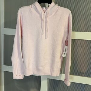 Dkny Light Pink Hooded Plush Sweater